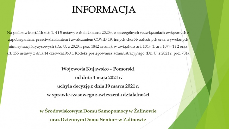 Spółdzielnia Socjalna WIGOR - Informacja